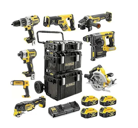 Zestaw 8 elektronarzędzi 18V 4 × 5,0Ah DCK853P4 DEWALT