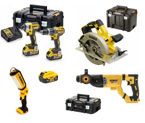 Zestaw COMBO DCD796, DCF887, DCS570, DCH263 + 3 × 5,0Ah DCK625P3T DEWALT