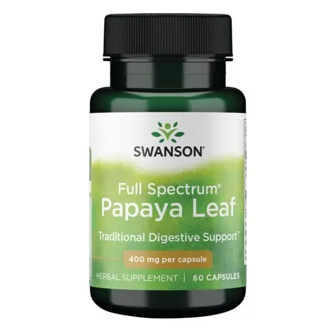 Swanson FS Papaya Leaf 400mg (60kap)