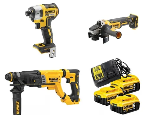 Zestaw Combo DCH263 + DCG405 + DCF887 3 × 5,0Ah DEWALT