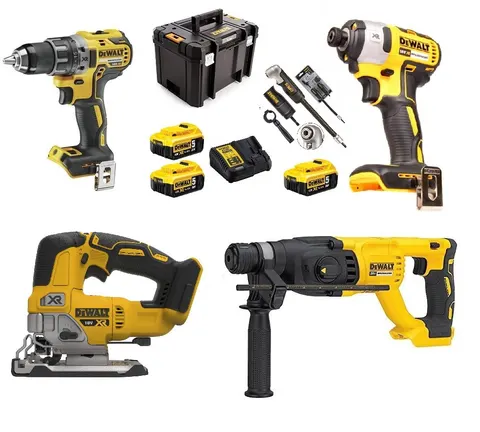 Zestaw Combo DCD791, DCF887, DCH133, DCS335 3 × 5,0Ah TSTAK 23l DEWALT