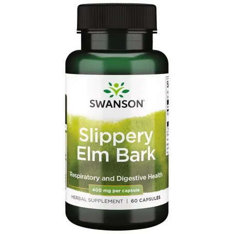 SWANSON Slippery Elm Bark 400 mg - Kora wiązu czerwonego (60 kaps.)