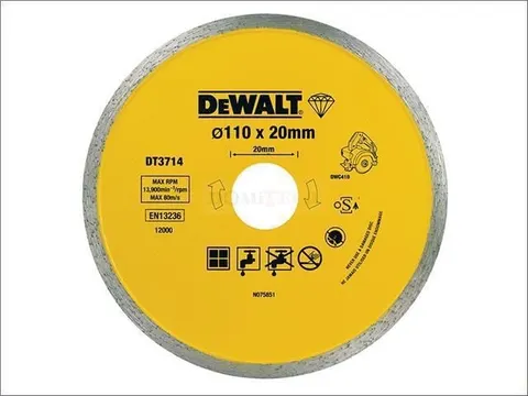 Tarcza diamentowa 110 × 20mm do DWC410 ceramika DT3714 DEWALT