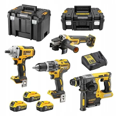 Zestaw Combo DCD796 + DCF894 + DCH273 + DCG405 3 × 5,0Ah TSTAK DCK428P3T DEWALT