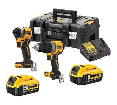 Zestaw Combo Wkrętarka DCD805 + Zakrętarka DCF850 2 × 5,0Ah DCK2050P2T DEWALT