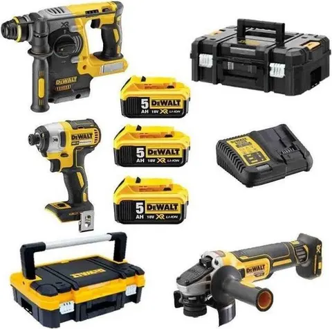 Zestaw COMBO DCH273, DCG405, DCF887 + 3 × 5,0Ah DCK305P2T DEWALT