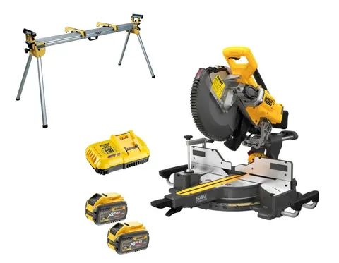 Pilarka ukosowa 54V 305mm 2 × 9,0Ah DCS781X2 + statyw DE7023 DEWALT