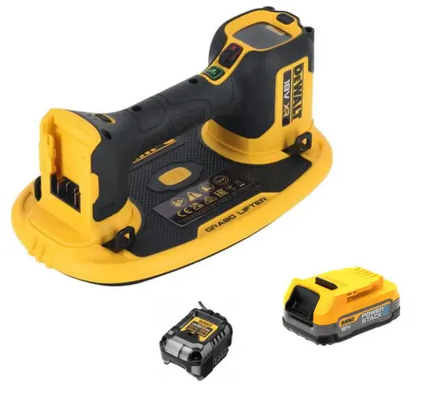 Przyssawka próżniowa 18V 120kg 1 × 1,7Ah PowerStack + kufer DCE590E1T N DEWALT