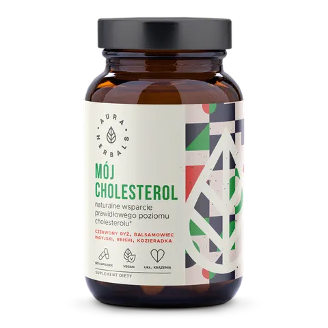 Mój Cholesterol, prawidłowy poziom, Aura Herbals, 60 kapsułek