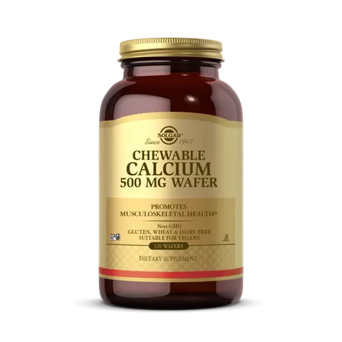 Solgar Wapń do żucia 500 mg (120 wafli)