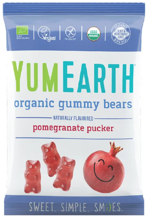 YumEarth - Żelki miśki owoc granatu EKO (Gummy Bears) 50g