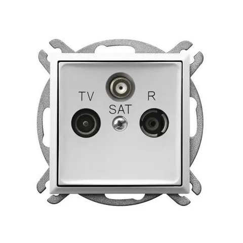 ARIA Gniazdo RTV-SAT końcowe biały; GPA-US/m/00 OSPEL