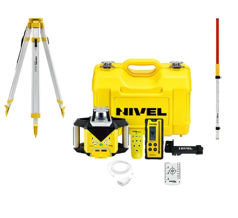 Laser obrotowy NL620G Digital zielony (poziom/pion/spadki) + statyw SJJ1 + łata LS24 Nivel System0