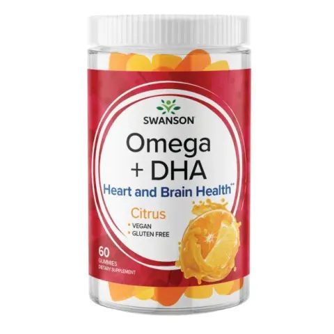 Swanson Omega +DHA Cytrusowe (60 żelek)