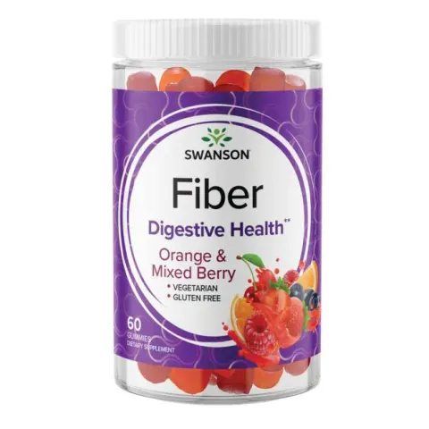 Swanson Prebiotic Fiber Pomarańcza Jagoda ( 60 żelek)