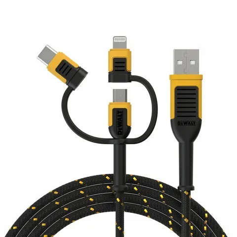 kabel 3w1 USB na USB-C, MICRO, LIGHTNING wytrzymały DXMA131-1356 DEWALT