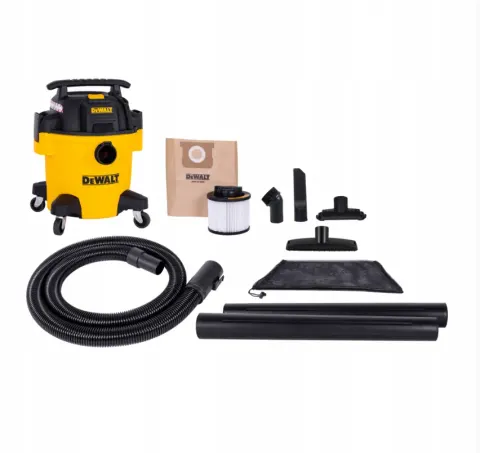 Odkurzacz przemysłowy 1050W 20l z gniazdem 230V (2450W) DEWALT