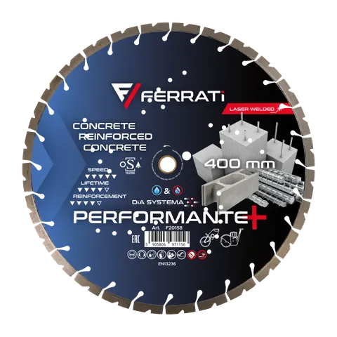 Tarcza diamentowa tnąca 400mm DiA SYSTEMA PERFORMANTE PLUS F20158 FERRATI