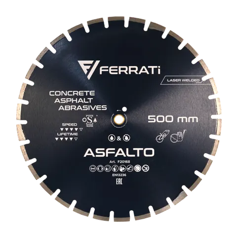 Tarcza diamentowa tnąca C1S 500mm ASFALTO F20168 FERRATI