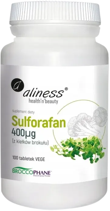 Aliness Sulforafan z kiełków brokułu 400 µg 100 tabletek VEGE