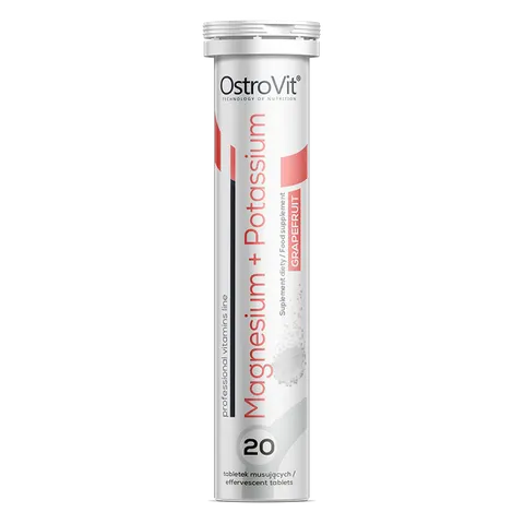 OstroVit Magnez + Potas 20 tabletek musujących smak grejpfrutowy
