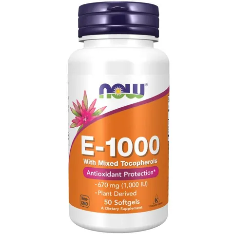 Now Foods Witamina E 1000 mieszanka Tocopherols (50kap)