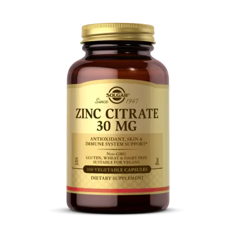 Solgar Cynk cytrynian 30 mg (100 kap)