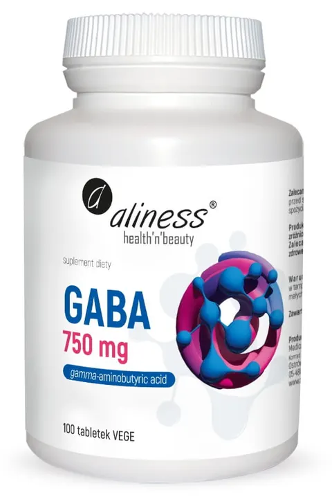 Aliness - GABA (Gamma amino butyric acid) 750 mg x 100 kapsułek