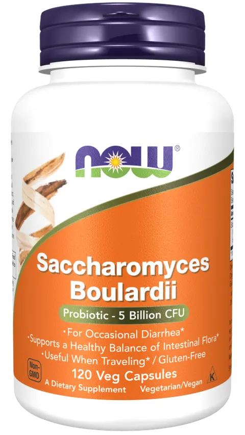 NOW FOODS Probiotyk Saccharomyces Boulardii (120 kaps.)