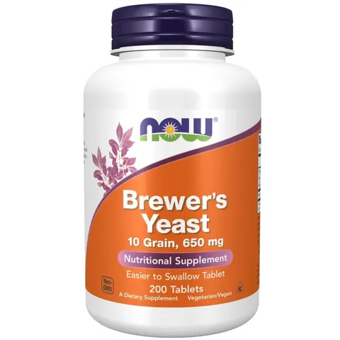 Brewer's Yeast Drożdze Piwowarskie 650 mg 200 tabletek NOW FOODS
