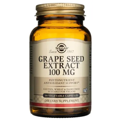 SOLGAR Grape Seed - Ekstrakt z Pestek Winogron 100 mg (60 kaps.)