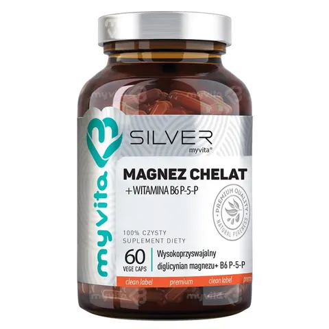 Magnez Chelat + B6 P-5-P, MyVita SILVER PURE