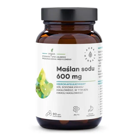 Aura Herbals Maślan sodu 600 mg (90 kap)
