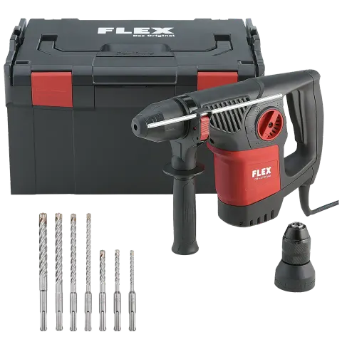 Młotowiertarka SDS-plus 900W CHE 4-32 R + Zestaw wierteł FLEX