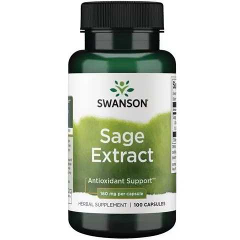 Swanson Sage Extract 160mg (100kap) Ekstrakt z szałwii