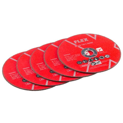 Tarcze tnące INOX Ø76×1 mm, 5 szt. M-CD 76/1 INOX VE5 FLEX