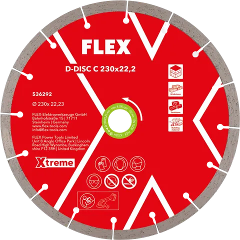 Diamentowa tarcza tnąca beton Xtreme Ø230×22,2 mm D-DISC C 230x22,2 FLEX