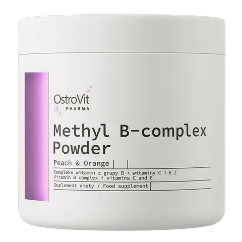 OstroVit Pharma Methyl B-complex Powder 180 g brzoskwiniowo-pomarańczowy