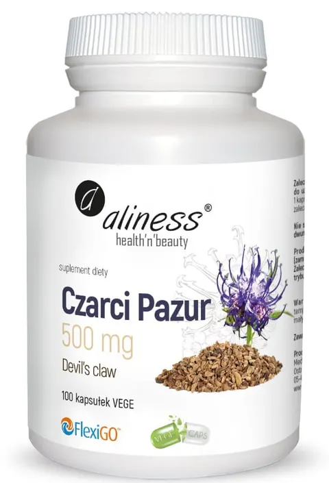Aliness Czarci Pazur (Devil’s claw) 500 mg (100 kap)