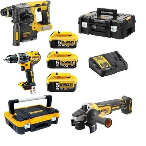 Zestaw COMBO DCH273, DCG405, DCD796 + 3 × 5,0Ah DCK306P2T DEWALT