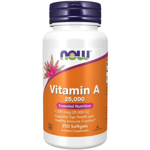 NOW FOODS Witamina A 25000 IU (250 kaps.)