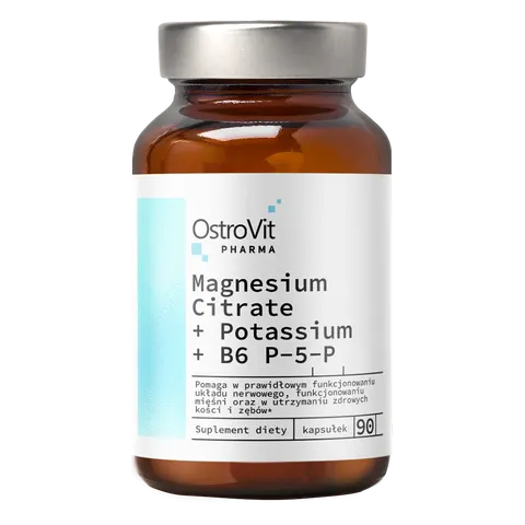 OstroVit Pharma Cytrynian Magnezu + Potas + B6 P-5-P (90 kap)