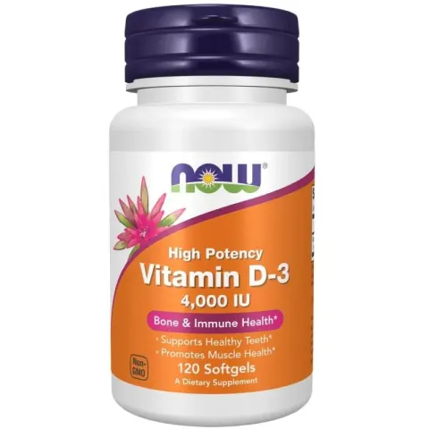Now Foods Witamina D3 4000 IU (120 kap)