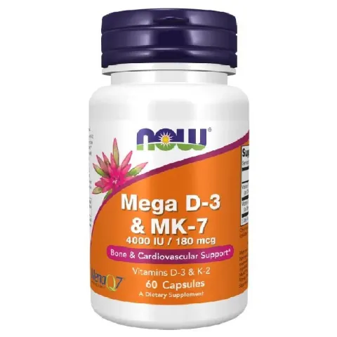 NOW FOODS Mega D3 & MK-7 (60 kaps.)