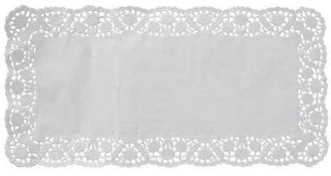 Serwetkia papierowa ażurowa prostokątna biała 20x40 cm 72220 a100/20