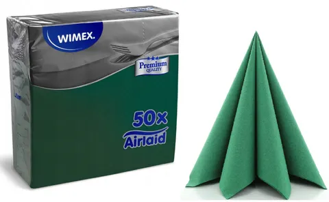 Serwetki premium 40x40 cm ciemno zielone flizelina 89106 a50/16