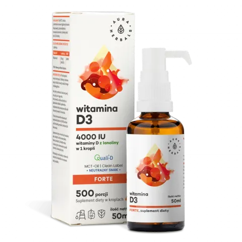 Aura Herbals Witamina D3 4000 IU MCT krople (50 ml)