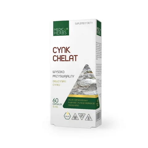 Medica herbs cynk chelat 15mg 60 caps.