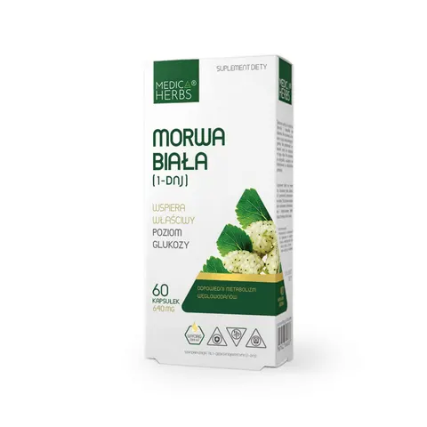 MEDICA HERBS Morwa Biała 640mg, 60 kaps. (1% 1-DNJ)