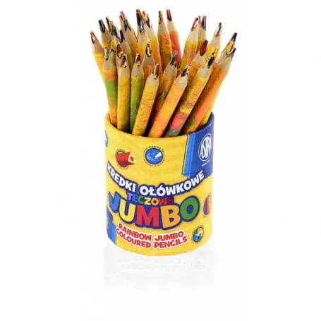Kredki ołówkowe jumbo tęczowe a1/36